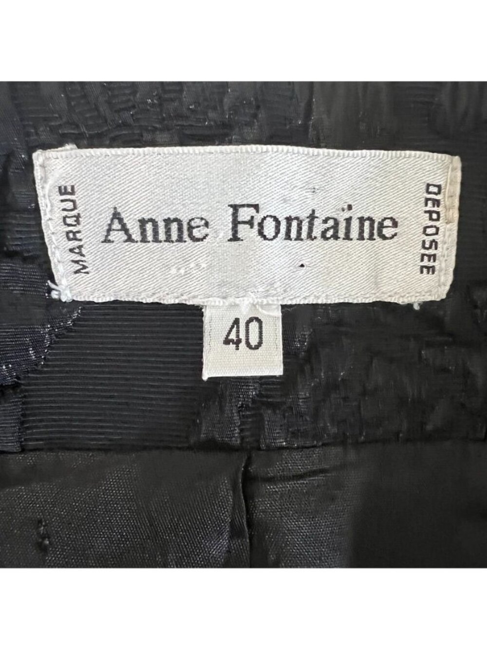 Anne Fontaine Nejia Black Rose Jacquard Wool Peplum Jacket Top Romantic Chic 6 - Picture 11 of 16
